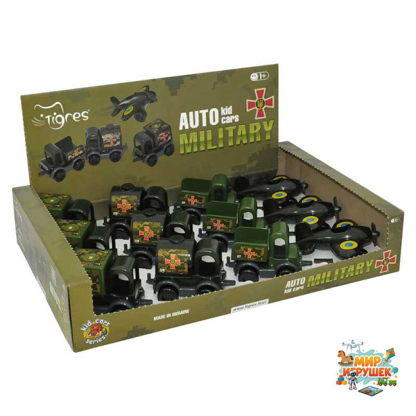гр Військові машинки 'Kid cars' 39899 ЦІНА ЗА 12 ШТУК У БОКСІ (96) 'Tigres'