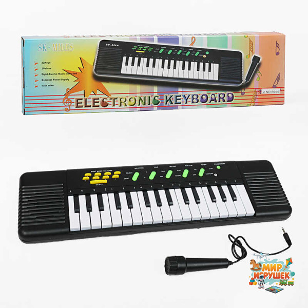 Синтезатор R 705 (48) 32 клавіші, мелодії, 2 тембри, мікрофон, 2 режими гучності, в коробці