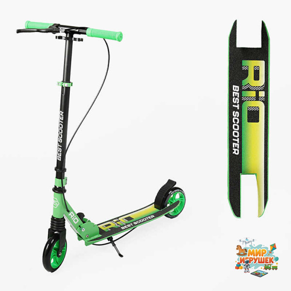 Самокат двоколісний Best Scooter 'Rio' R-15800 (4) колеса PU 145мм, передній амортизатор, ручне гальмо, в коробці