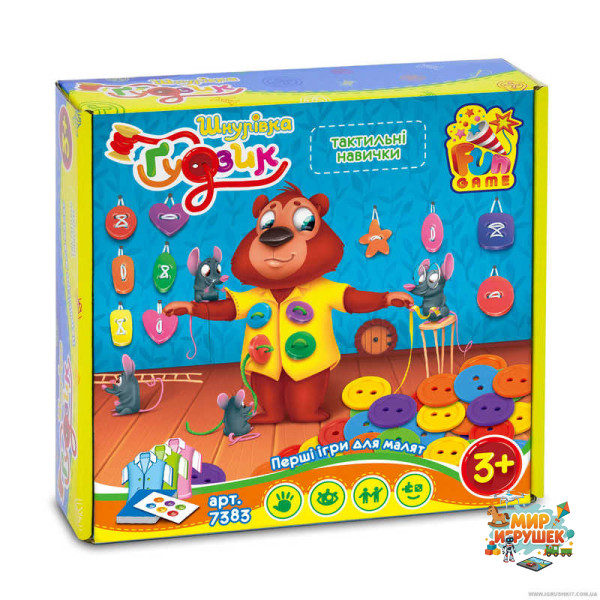 гр Настільна гра 'Шнурівка і Ґудзик' 7383 (12) '4FUN Game Club', у коробці