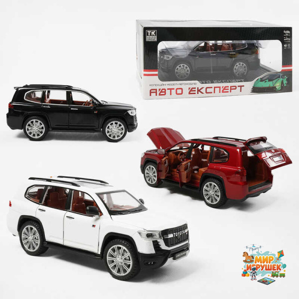 Машинка 1540-04 (24) 'Авто Експерт', 3 кольори, металопластик, 1:24, звук, світло, інерція, відчиняються двері, у коробці, ВИДАЄТЬСЯ ТІЛЬКИ МІКС ВИДІВ