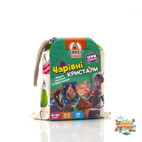 гр Гра настільна 'Чарівні кристали' (укр) VT8077-12 (12) 'Vladi Toys', 55 карт, у мішку