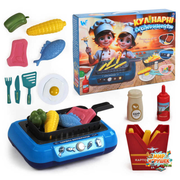 Кулінарні експерименти 41446 (18) 'WToys', підсвічування, звукові ефекти, 13 аксесуарів, продукти змінюють колір, кухонне начиння, в коробці