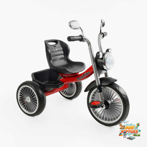 Велосипед 3-х колісний BS-69116 'Best Trike' (1) колеса EVA переднє 10’’, заднє 8’’, сталева рама, УКР. ОЗВУЧУВАННЯ, кошик, в коробці