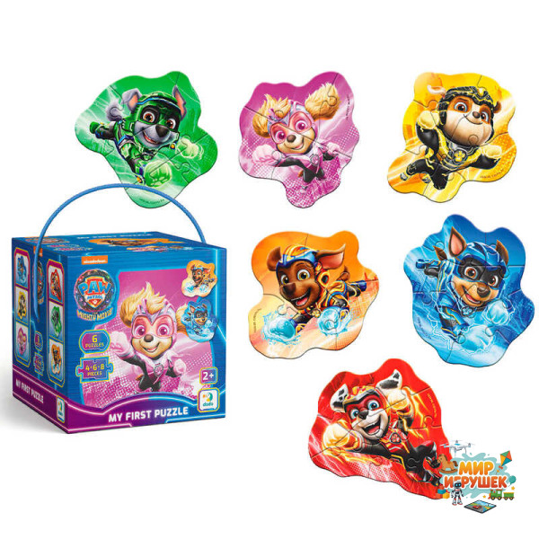 гр Пазл 'Paw Patrol. Герої Бухти пригод' 200536 (18) 'DoDo' 6 пазлів, в коробці