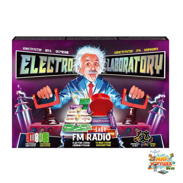 гр Електронний конструктор 'Electro Laboratory. FM Radio' Elab-01-01 (5) 'Danko Toys', у коробці