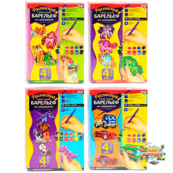 гр Барельєф мал РГБ-02-01,02,03...12 (12) 'Danko Toys', 6 видів, у коробці