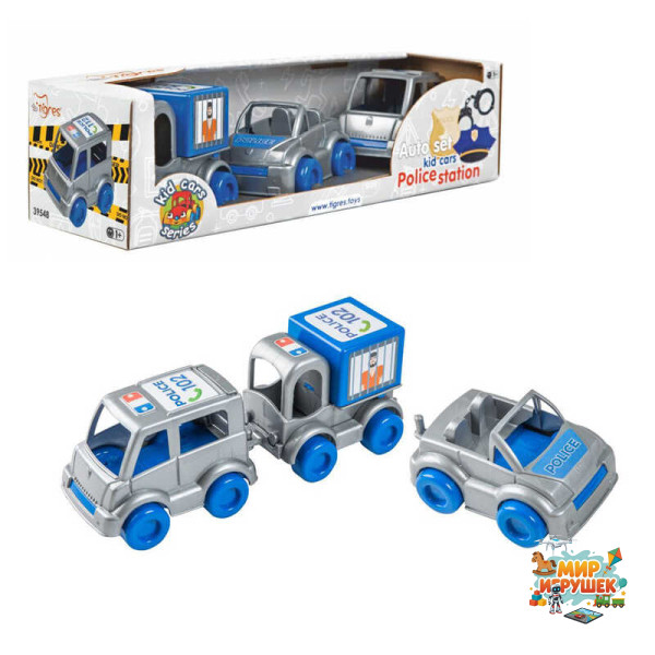 гр Набір машинок 'Kids cars' 39548 (32) 'Tigres', 'Поліція', в коробці