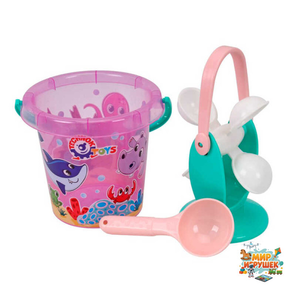 гр Набір для гри з піском 9970 (12) 'Technok Toys', відерце, млин, ложечка