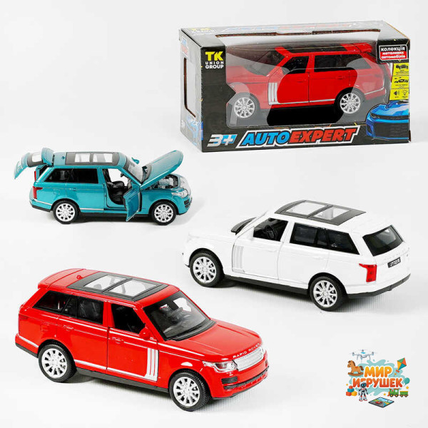 Машина металопластикова 72655 (72/2) 'Авто Експерт', 3 кольори, 1:32, світло, звук, інерція, відчиняються двері, багажник, капот, в коробці, МІКС