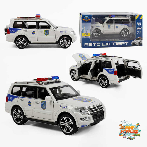 Машина 51282 (72/2) 'Авто Експерт', масштаб 1:32, світло, звук, інерція, відчиняються двері, багажник, капот, в коробці