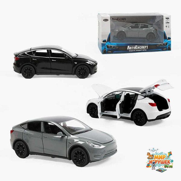 Машинка ТК - 8321 (32) 'Авто Експерт', 3 кольори, металопластик, 1:32, світло, звук, інерція, відчиняються двері, багажник та капот, в коробці