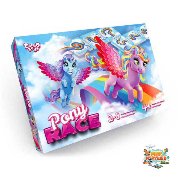 гр Настільна розважальна гра 'Pony Race' G-PR-01-01 (10) 'Danko Toys', опис укр\рос мовами
