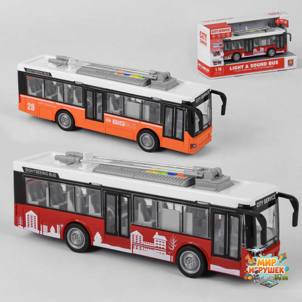 Тролейбус WY 911 AB (24) 2 види, інерція, світло, звук, в коробці