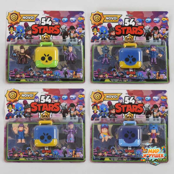 Герої LDY 220861 (120) BRAWL STARS, 4 види, на листі, ВИДАЄТЬСЯ ТІЛЬКИ МІКС ВИДІВ