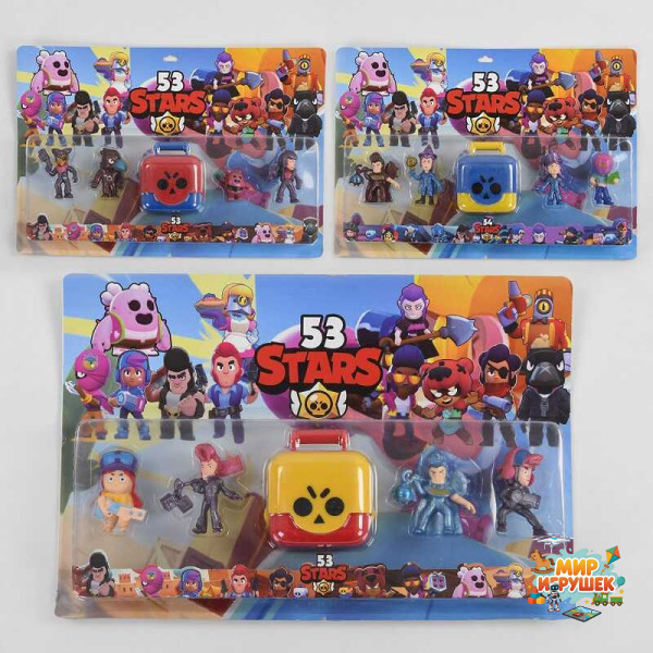 Герої LDY 220811 (72) BRAWL STARS, 3 види, на листі, ВИДАЄТЬСЯ ТІЛЬКИ МІКС ВИДІВ