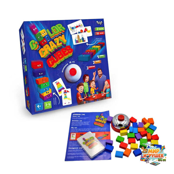гр Розвиваюча настільна гра 'Color Crazy Cubes' (10) CCC-02-01U УКР, 'Danko Toys'