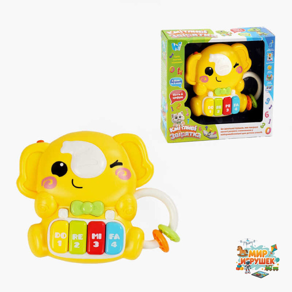 Піаніно музичне 66992 (48) 'WToys', ОЗВУЧУВАННЯ УКРАЇНСЬКОЮ МОВОЮ, 8 пісень, 8 казок, цифри, підсвічування, намистини, в коробці