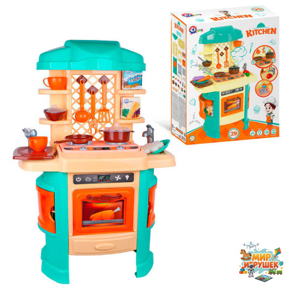 гр Кухня 5637 (3) підсвічування, звук, пар, 29 аксесуарів, 'Technok Toys', в коробці