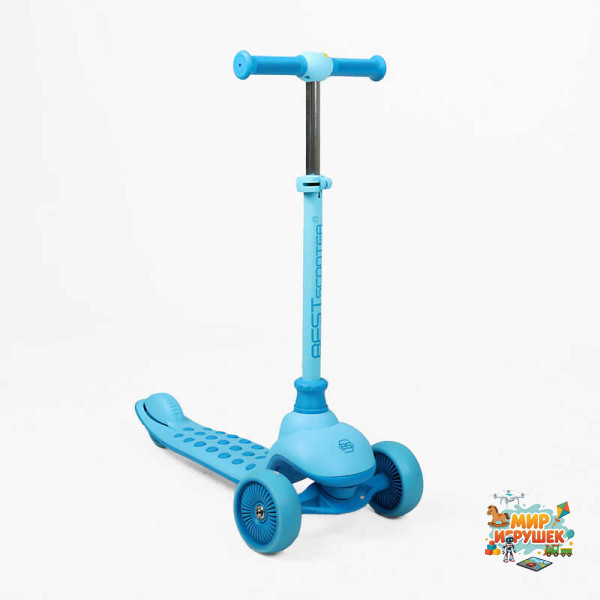 Самокат триколісний 'Best Scooter' J-3170-011 (4) колеса PU 125х40 мм зі світлом, висота: мін. 60 см, макс. 79 см, складне кермо, в коробці