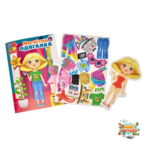 гр Магнітна гра 'Trendy girl' у папці (укр) VT3204-32 (60) 'Vladi Toys'