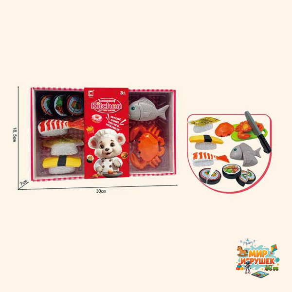 Продукти на ліпучці 1296 B (60/2) 9 елементів, ніж, дошка, в коробці