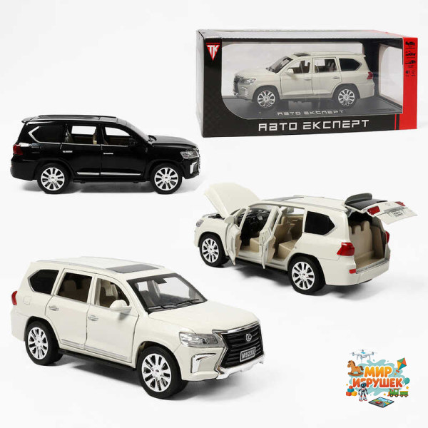 Джип RS-42075 (24) 'Авто Експерт', 2 кольори, металопластик, 1:24, звук, світло, інерція, відчиняються двері, в коробці