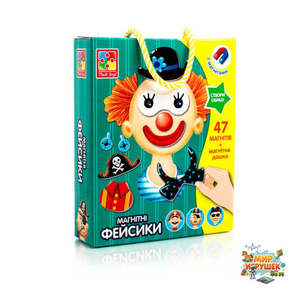 гр Магнітна гра 'Фейсики' - VT3702-15 укр (12) 'Vladi Toys'